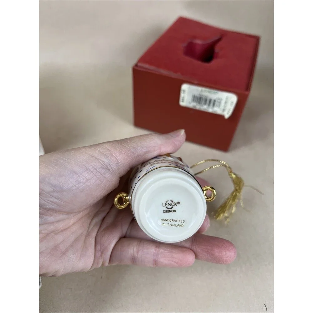 VTG NIB Lenox Celebrate 2000 Millennium Edition Ornament Champagne in Bucket $40